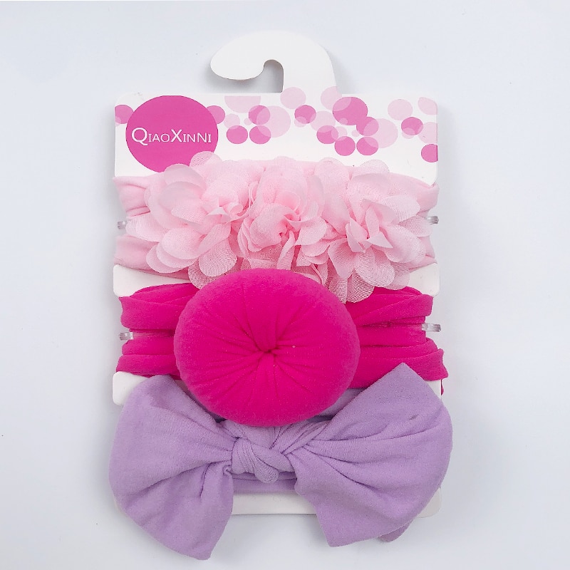 Elastic Baby Headband Set (3 Pcs)